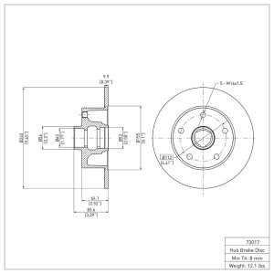 Audi A4 Brake Rotor (1) - Rear - R1 Concepts - Plain - `96-`08